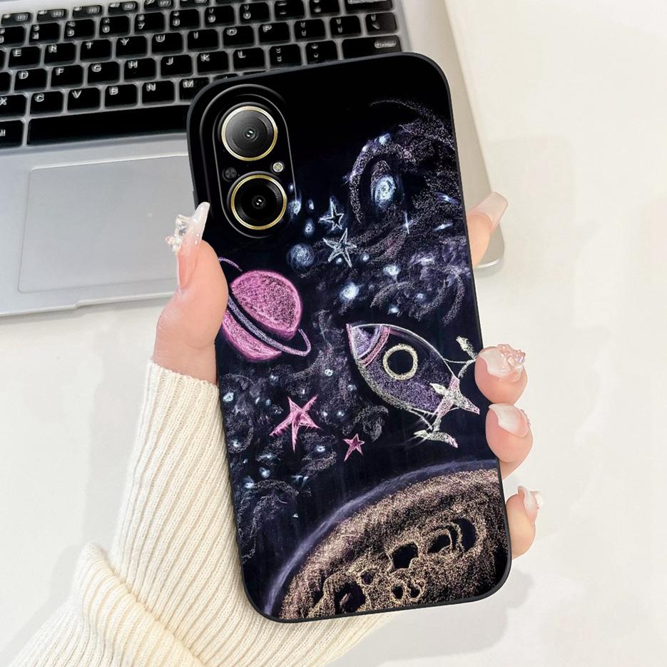 For Realme C67 4G Case RMX3890 Cute Panda Cartoon Cover Anti-Drop Phone Case For Realme C67 RealmeC67 4G Back Covers Soft Fundas