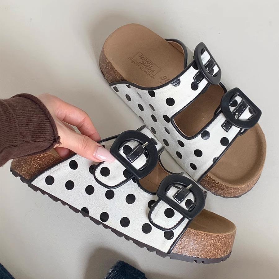 

Suding s good thick-soled slippers for women s 2025 summer new thick-soled one-pedal versatile outer wear non-slip sandals 35