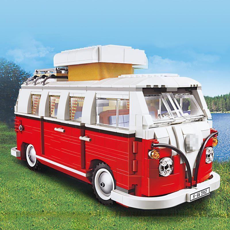 Volkswagen Bus T1 Building Blocks Set With Diy Assembly For Kids And Adults