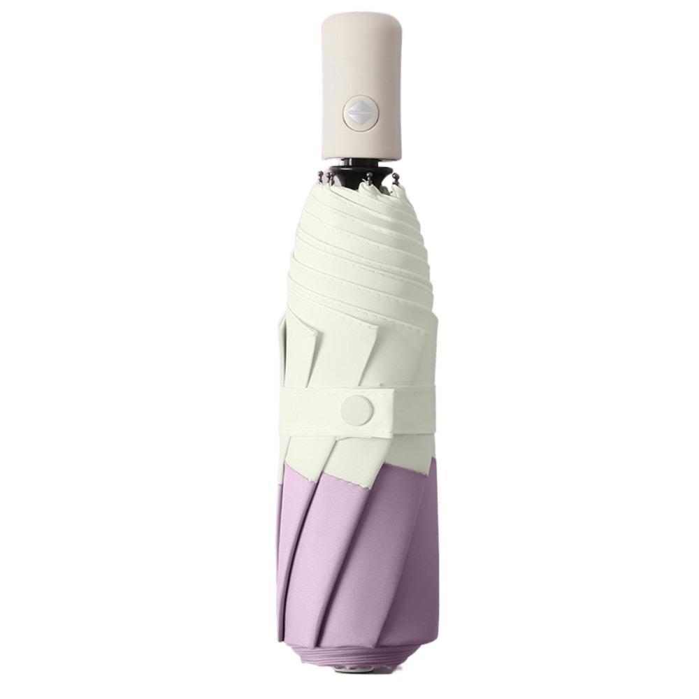 Automatic Open Folding Sun Umbrella UV Sunscreen 3 Folding Ribs Automatic Umbrella Windproof Light Collapsible