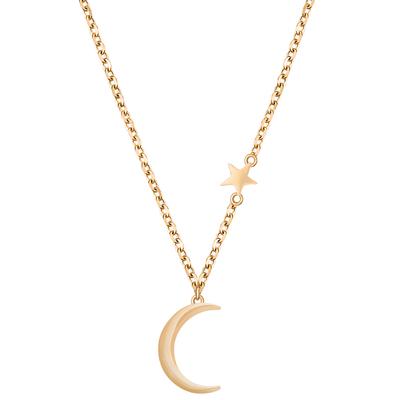 Women Moon Star Short Necklace Girl Festival Clavicle Choker Chain Thanksgiving Gift Birthday Jewelry
