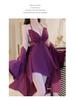 Gorgeous Ice Silk Plus Size Pajamas Set with Chest Pads & Bow - Sleep Dress & Outer Robe P3945
