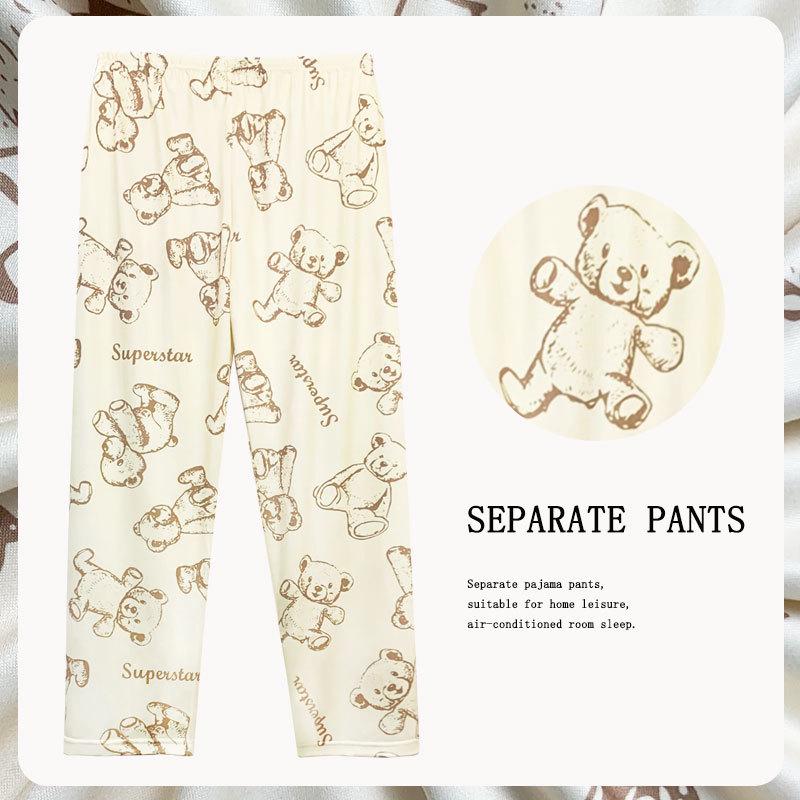 Women's Korean-Style Loose Pajama Pants - Imitation Cotton, Spring/Autumn