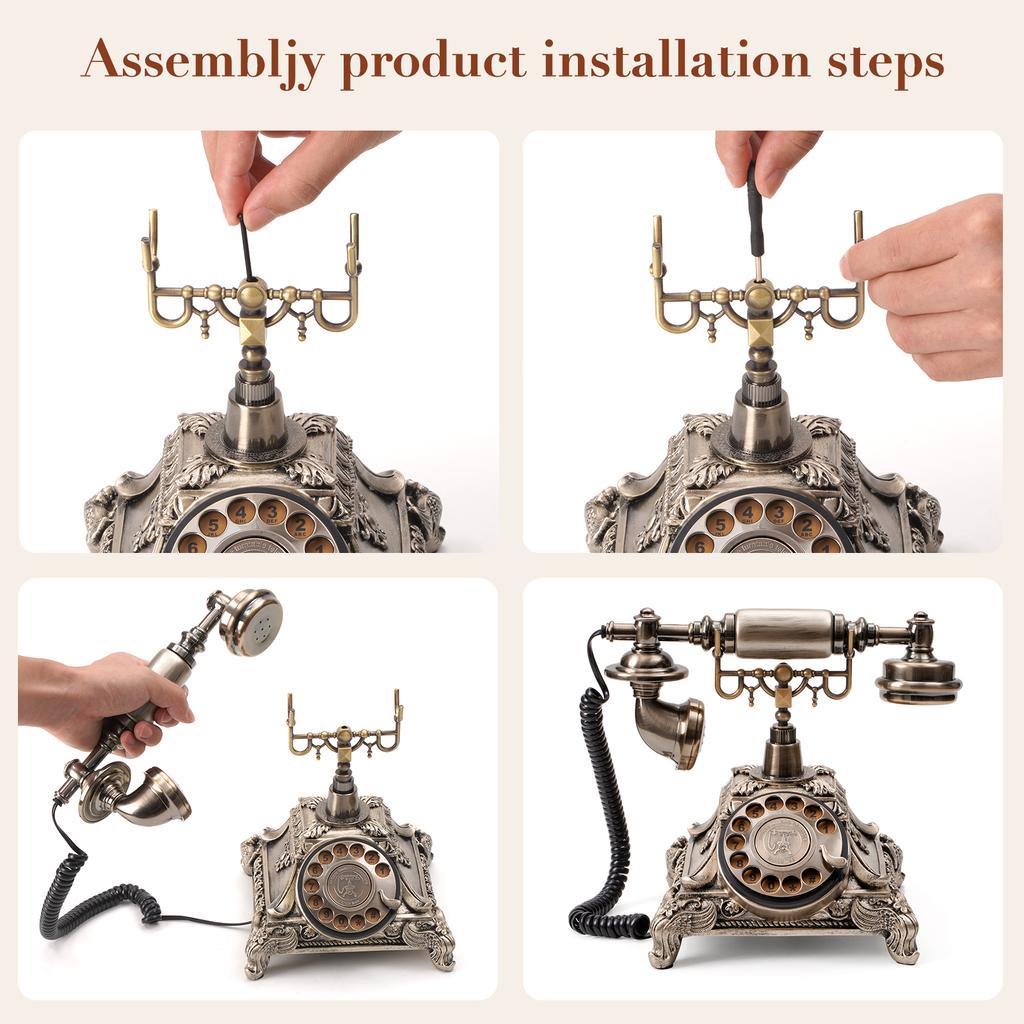 Audio Message Book Voice Record Vintage Telephone Recorder Wedding Phone Customized with Voicemail