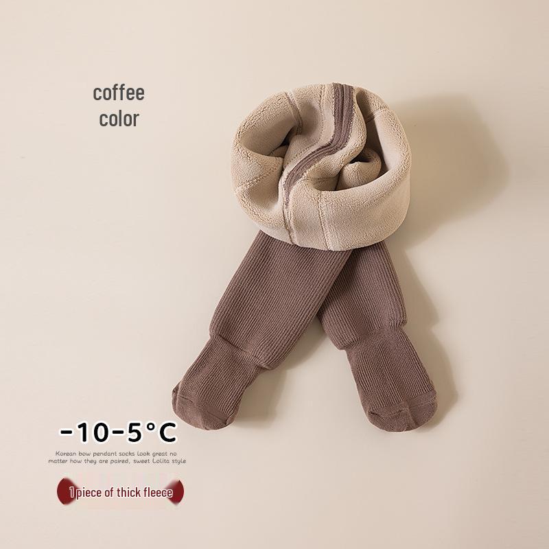 Winter Fleece-Lined Baby Leggings: Warm, Open-Crotch, Thickened One-Piece Pants for Children