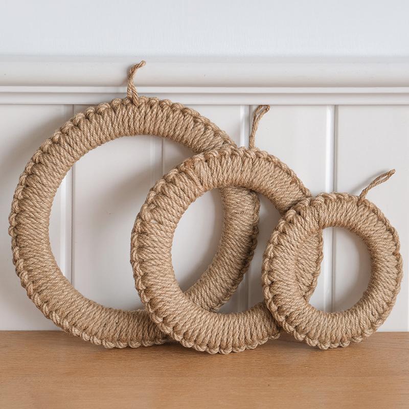 Woven Jute Trivets Coaster Ring Hot Pot Holder Placemats Table Mat Insulation Pad Bowl Mats Decoration Kitchen Table Accessories