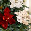 Flower Christmas Faux With Glittering Design For Holiday Decoration Interior