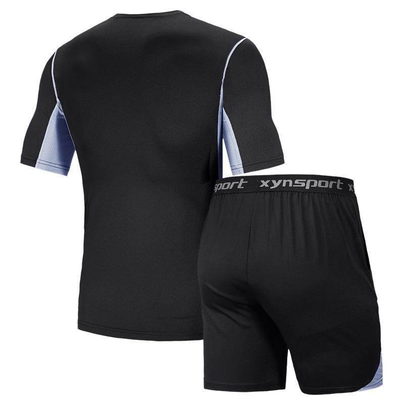 Summer Quick Drying Clothes Plus Size Sports Running Slimming Fitness Set Men's Two-piece Set