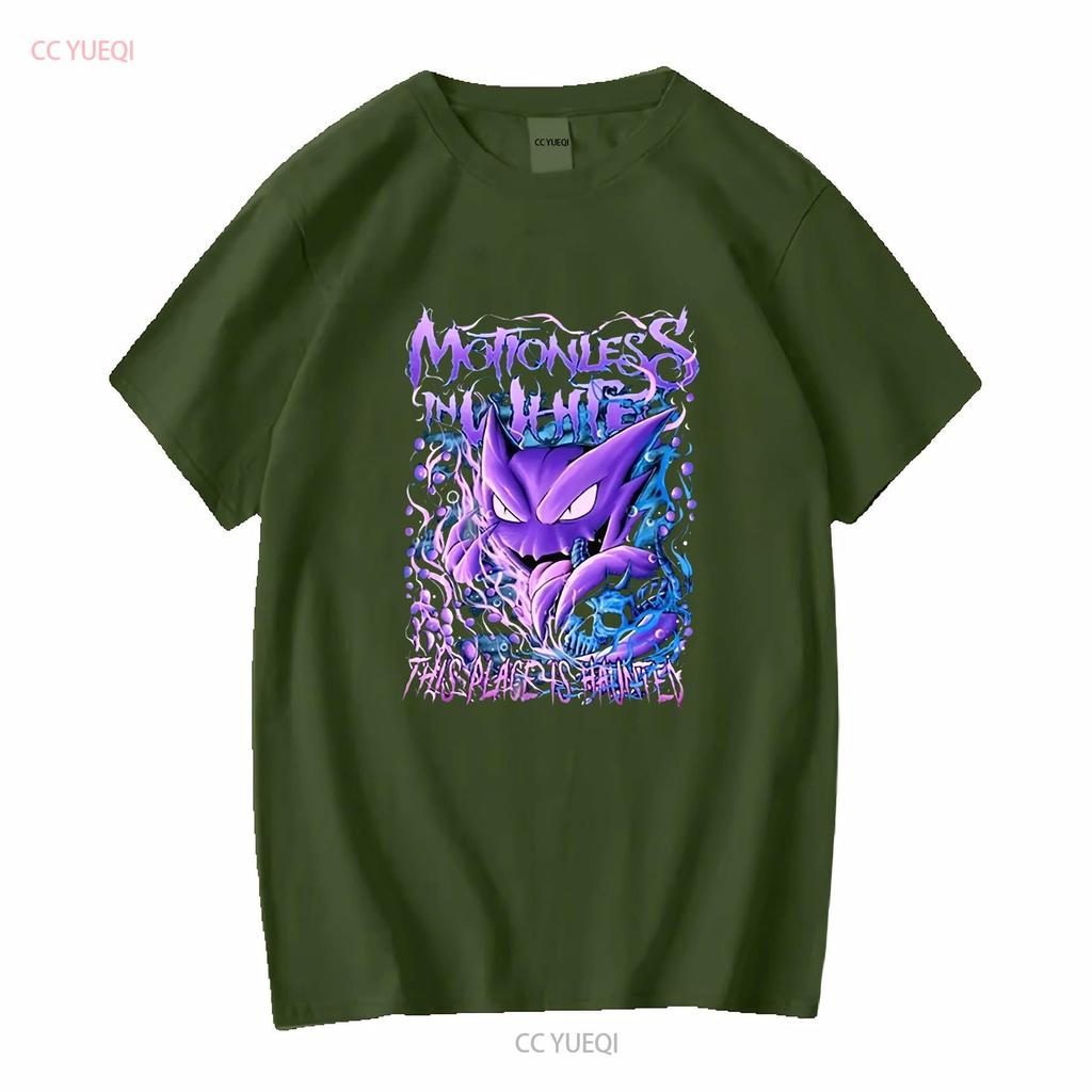 Motionless In White Dieser Ort ist verflucht T-Shirt PP779 Langarm Vintage Gewaschenes Oberteil für den Alltag Designerkleidung