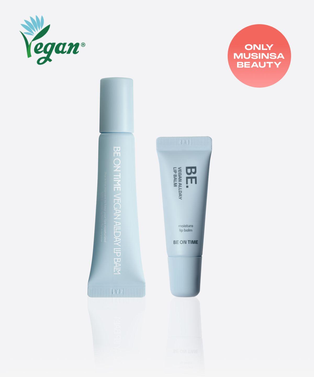 Vegan All Day Lip Balm 10g [+ All Day Mini Lip Balm 5g] Duo Set