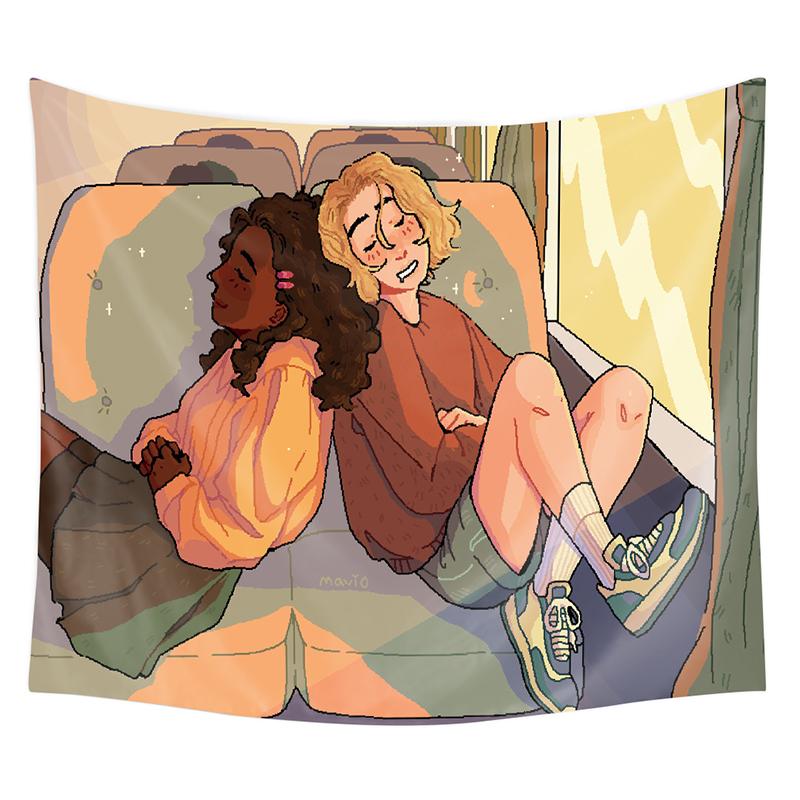 Украшение дома молодежный мультяшный персонаж печать поли поэзия польский Гобелен — фото 10