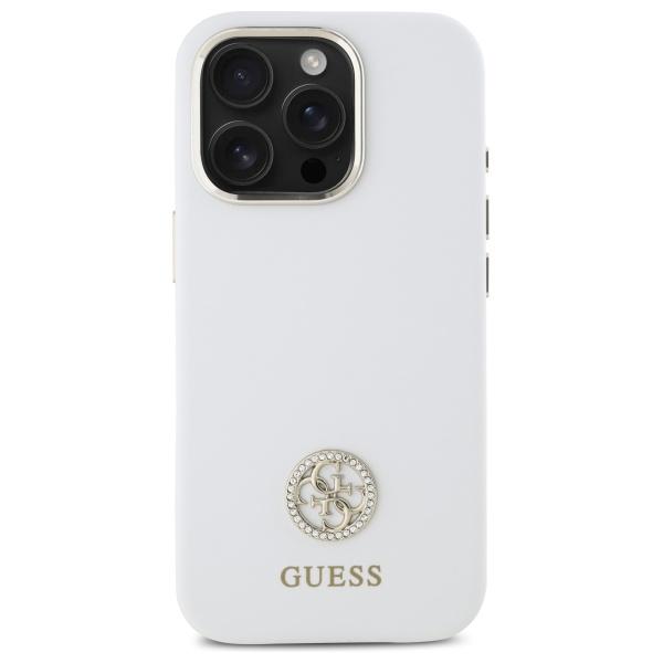 Guess Guhcp16Xm4Dgph Iphone 16 Pro Max   6.9 Biały/White Hardcase Silicone Logo Strass 4G