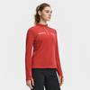 Fila Explore Simple Personality Sports Training Outdoor Comfortable Ribbed Fleece Warm Half-Zip Long Sleeve Slim T-Shirt Women tops A11W617212FRD