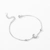 Moissanite 925 Sterling Silver Moon Bracelet Exquisite Petite Thin Bracelet Elegant Demeanor Niche Jewelry Wedding Gift