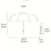 1pc Kpop Compact Travel Automatic Umbrella Sturdy 8 Rib Shaft Sturdy Construction All Season Umbrella Travel Elegant Women's Umbrella Spiritual Gift
