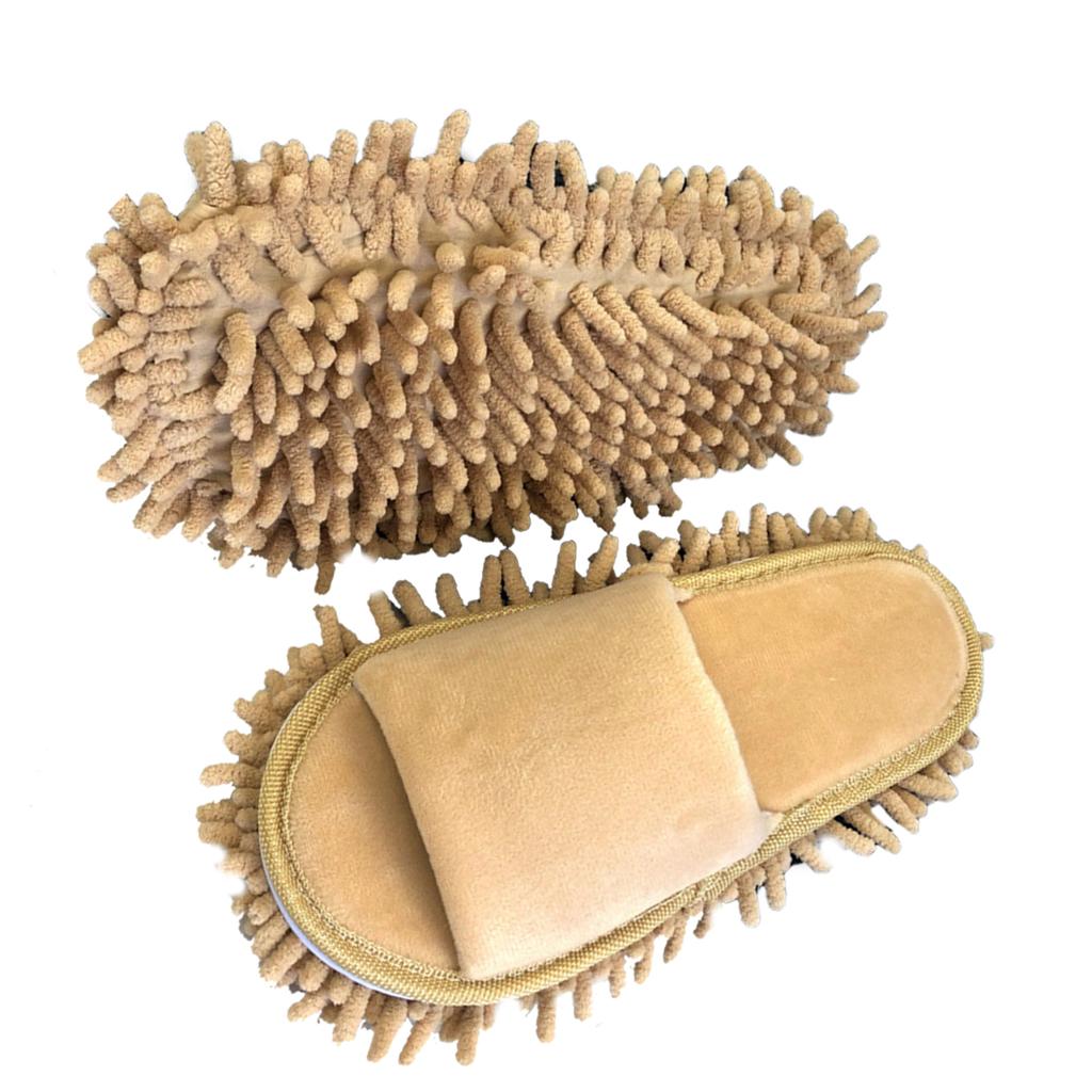 Floor Slippers Lazy Open Toed Mop Slipper Home Use Soft Pure Color Cleaning Slipper