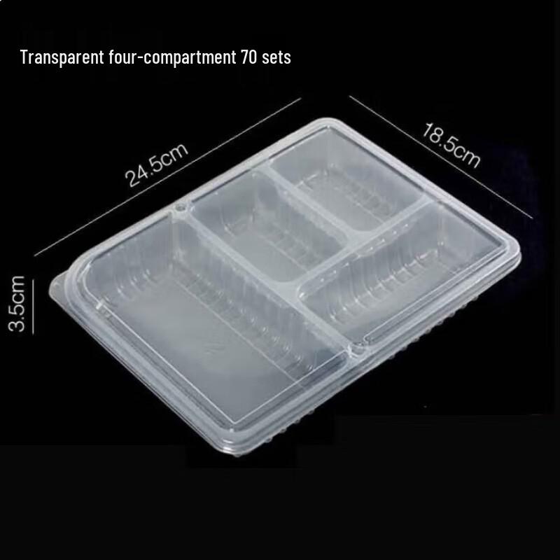 Xilianhua Disposable Food Grade 4-Compartment Lunch Box