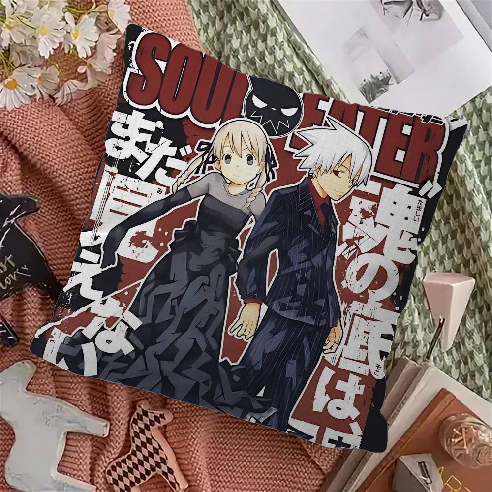 Soul Eater Anime Office Cushion Pillowcase Car Cushion CoverXCM Lumbar Pillowcase Sofa Pillowcover