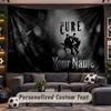 Wall Hanging Tapestry Custom NameThe Cure Pattern Personalized Printed Fabric Wall Decor