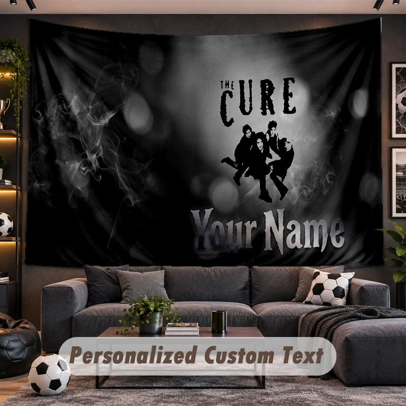 Wall Hanging Tapestry Custom NameThe Cure Pattern Personalized Printed Fabric Wall Decor