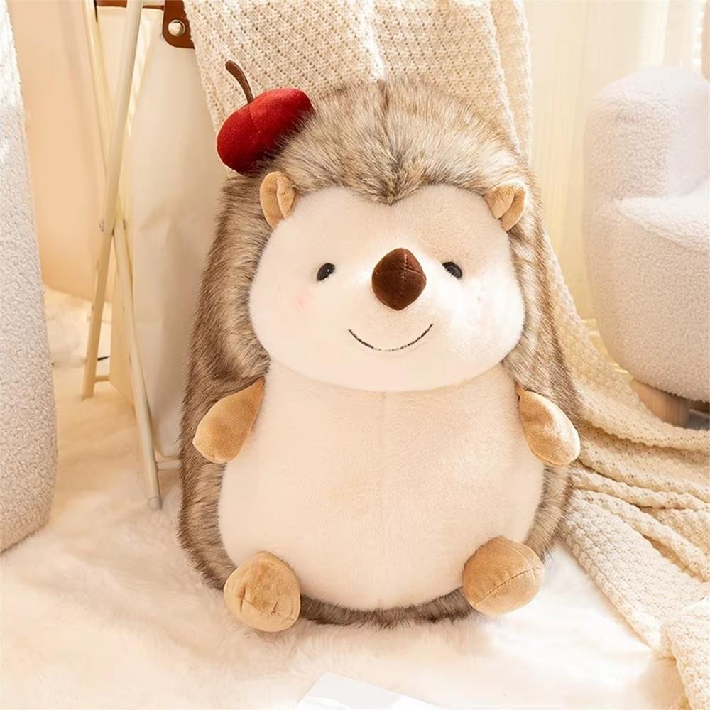 Lifelike Hedgehog Plush Toy Fluffy Hedgehog Plushie New Hedgehog Stuffed Doll Xmas Gift