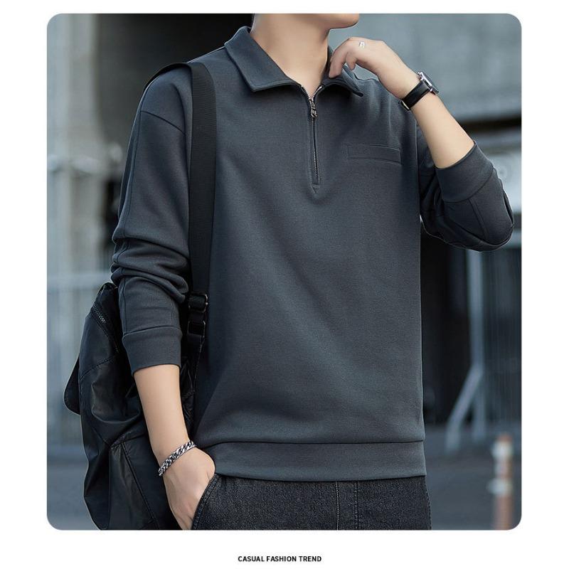 Versatile Lapel Collar Hooded Pullover Sweatshirt For Men Casual Sports Top
