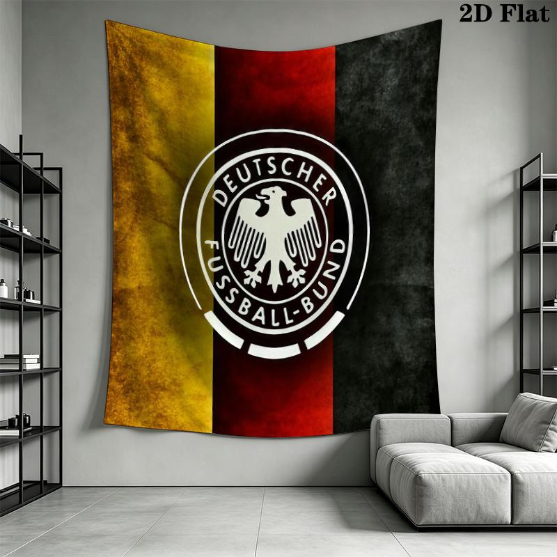 Deutscher Fußball-Bund Wandteppich Ästhetisches Wandbehang Gedruckter Stoffdecke Dekorative Wandteppiche für Schlafzimmer Wohnzimmer Heimdekoration