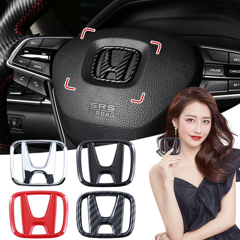 Auto Auto Lenkrad Aufkleber Dekoration Logo Plakette für Honda Civic Accord Crider City XRV CRV HRV Inspire Fit Odyssey Envix