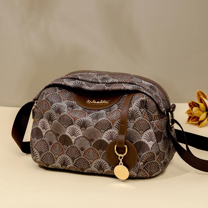 Women's Bag Vintage Printed Small Square Bag Shoulder Crossbody Bag