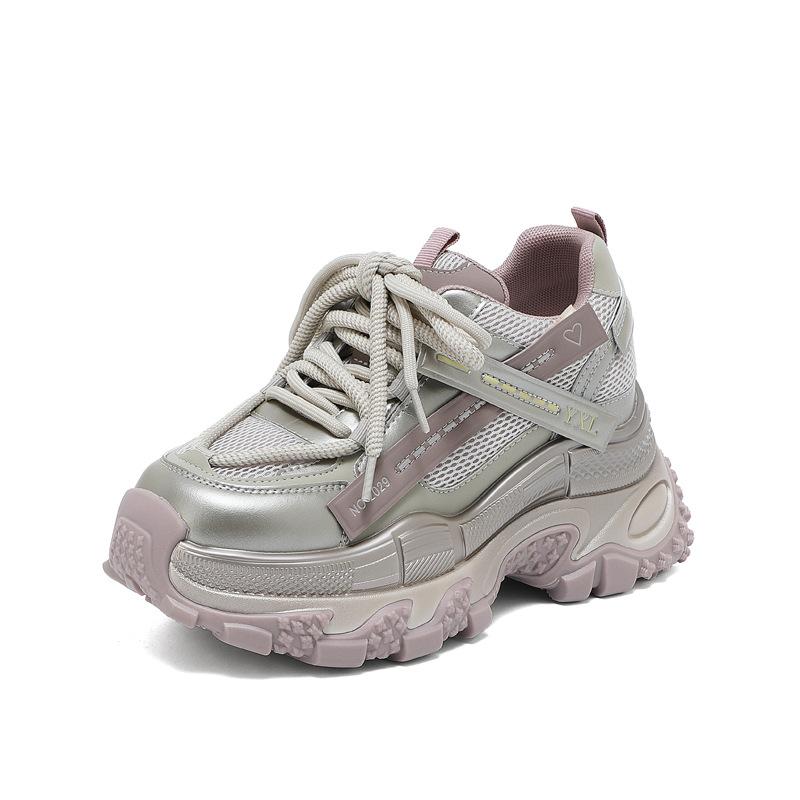 2026 Spring Small Inner Height Increase Sports Dad Shoes Fashionable and Lightweight Super Platform Shoes Trendy and Wear-resistant Ins