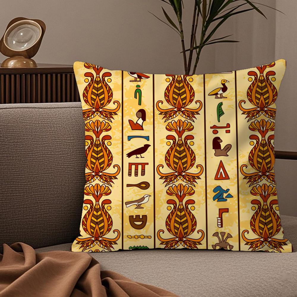 Ancient Egypt Anubis Pillow Case Silky elegant Comfort Sofa Bed Invisible zipper