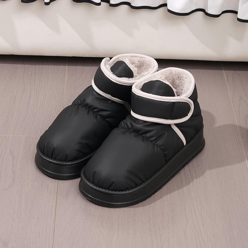 

Мужские зимние ботинки для снега с подкладкой из искусственного меха, короткие тапочки, удобная мягкая домашняя обувь, нескользящая домашняя обувь для мужчин, теплые ботильоны 44-45