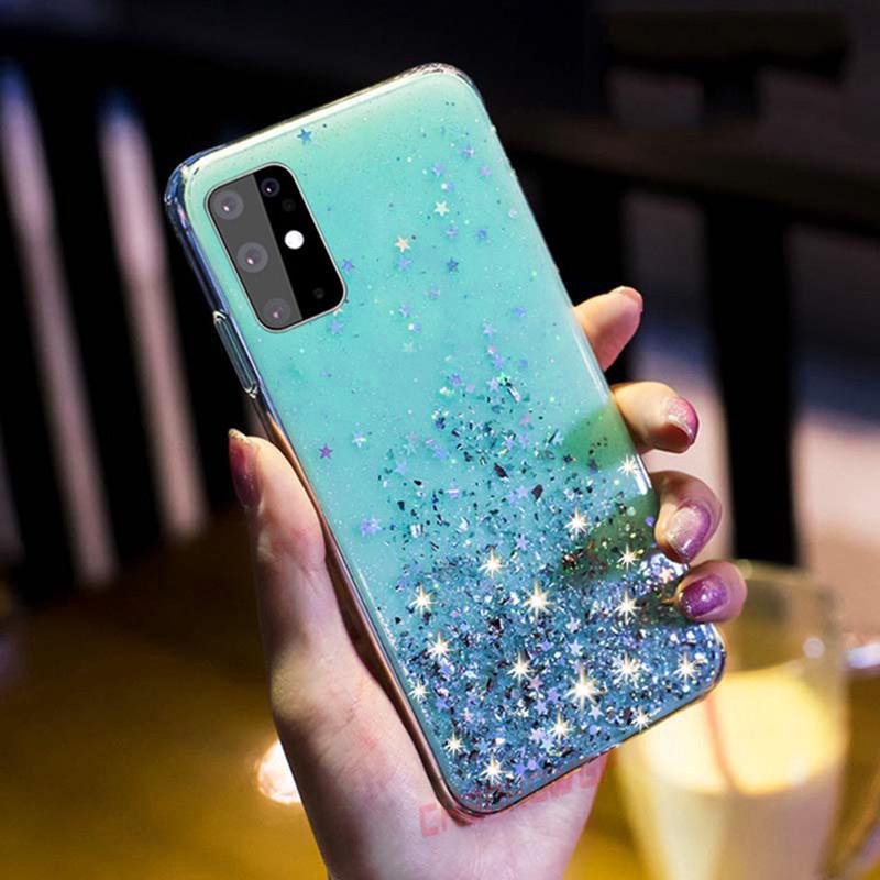 Bling Soft Glitzer Hülle für Samsung Galaxy A51 A71 A50 A70 A30 A40 A20 A10 S20 S10 S9 S8 Note10 Plus