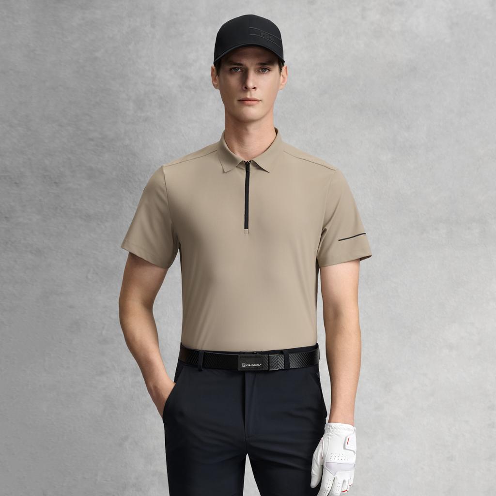 FILA Golf Series Fashion Simple Classic Basic Sports Comfortable Short Sleeve Polo Shirt Men tops Light-Rock-Gray A11M625163FGY