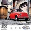 500pcs/Puzzle Game for Endurance And Logic Training - Exquisite Puzzle - (Red Car Stopped at Stone Alley Old House) Suitable for Living Room Decoratio
