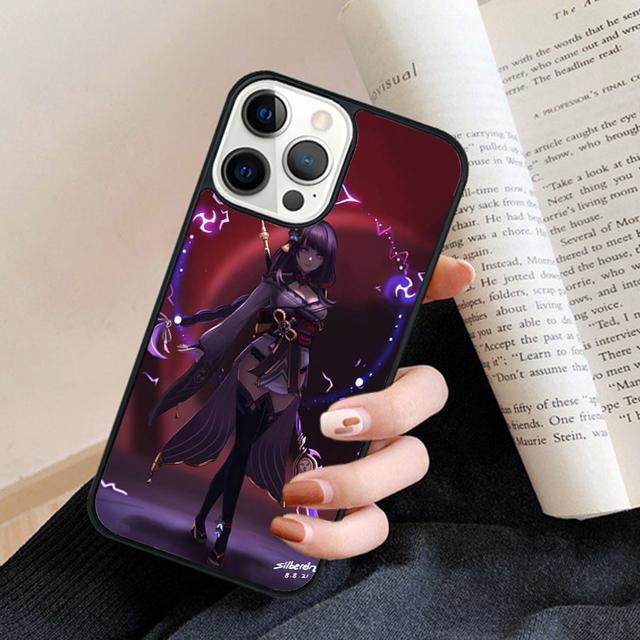 

Raiden Shogun Genshin Impact Phone Case Cover For iPhone 17 Air 16 15 14 plus 12 13 pro max coque Shell Fundas iPhone 13pro
