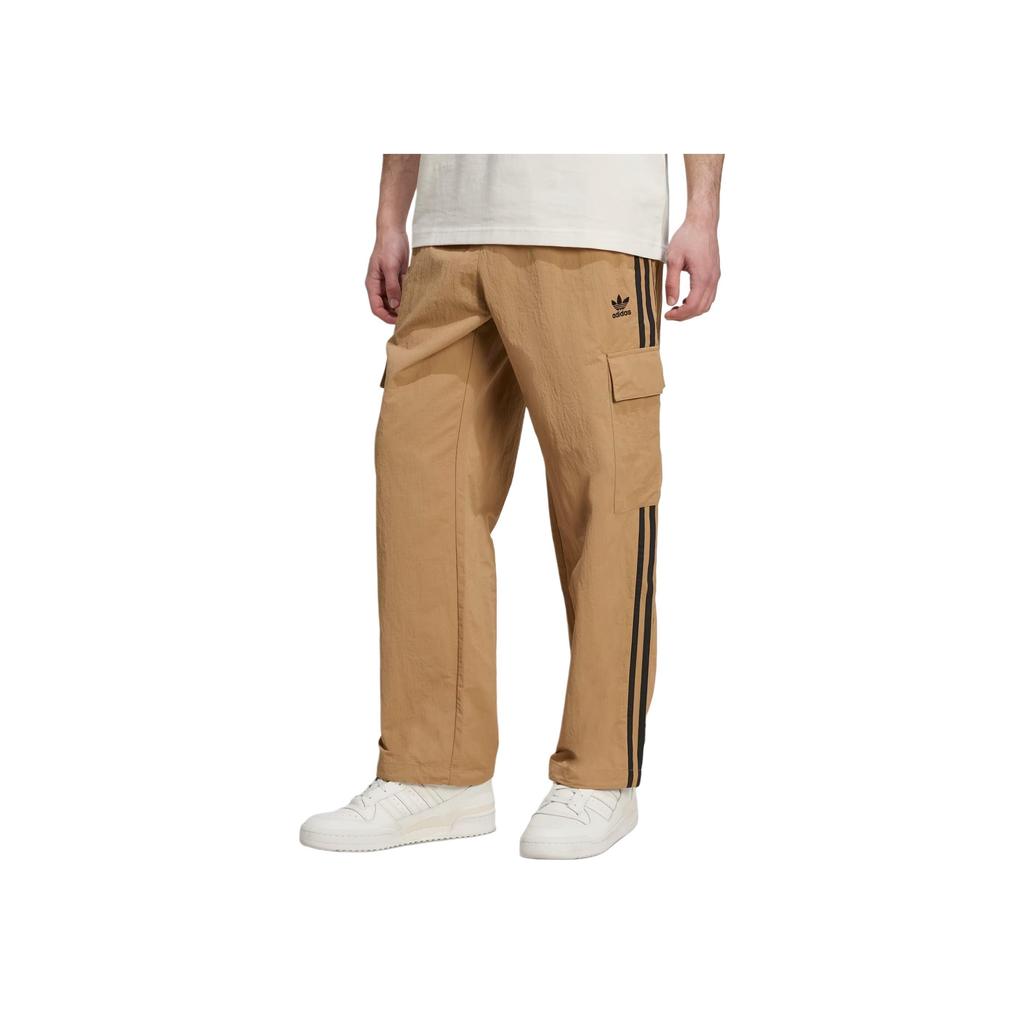 adidas Originals Striped Loose Fit Cargo Pants Men Bottoms Light-Brown JY1392