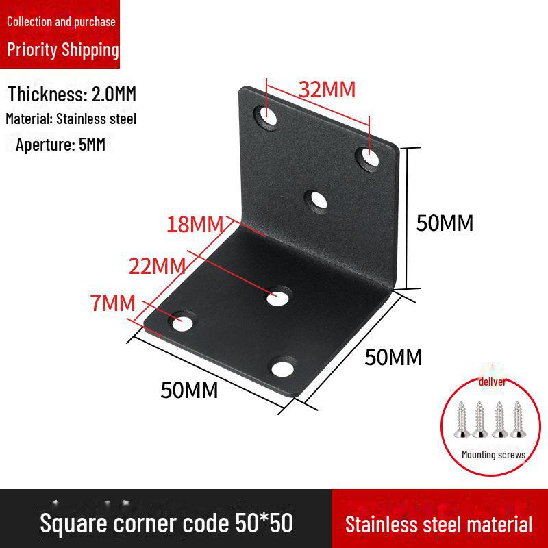 L-förmiger Regalträger aus Edelstahl, 90-Grad-Rechtwinkelverbinder