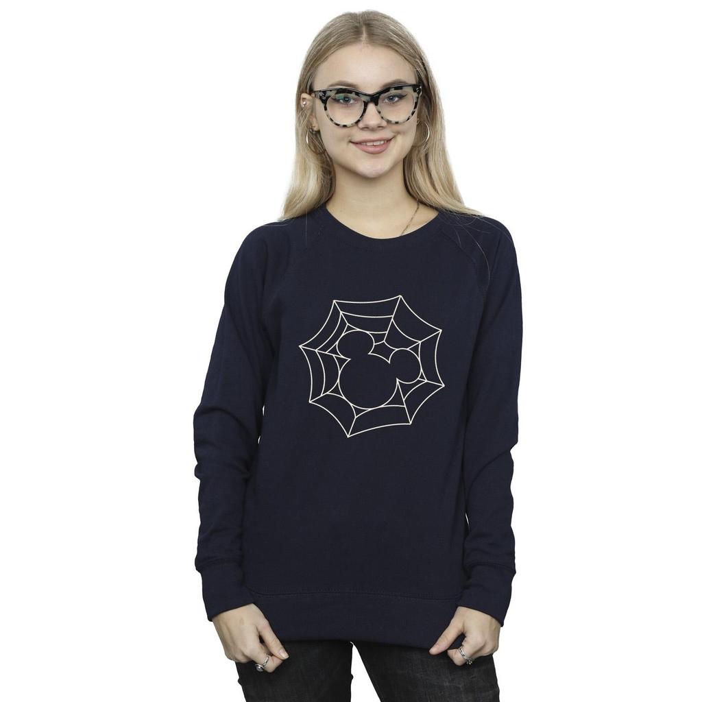 Disney Womens/Ladies Mickey Mouse Spider Web Sweatshirt