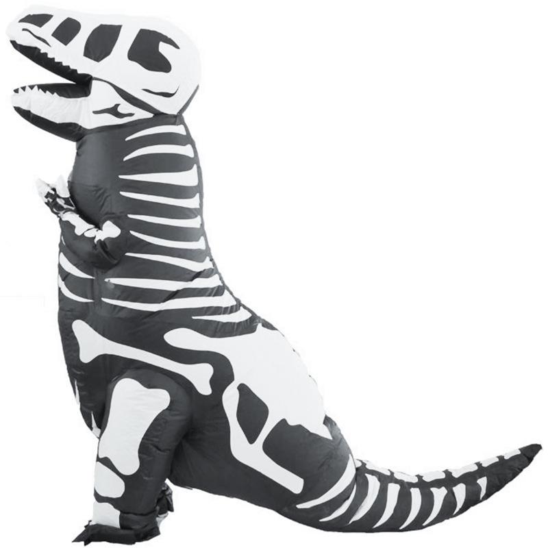Inflatable Dinosaur Skull Costume - Halloween Prank & Performance Outfit