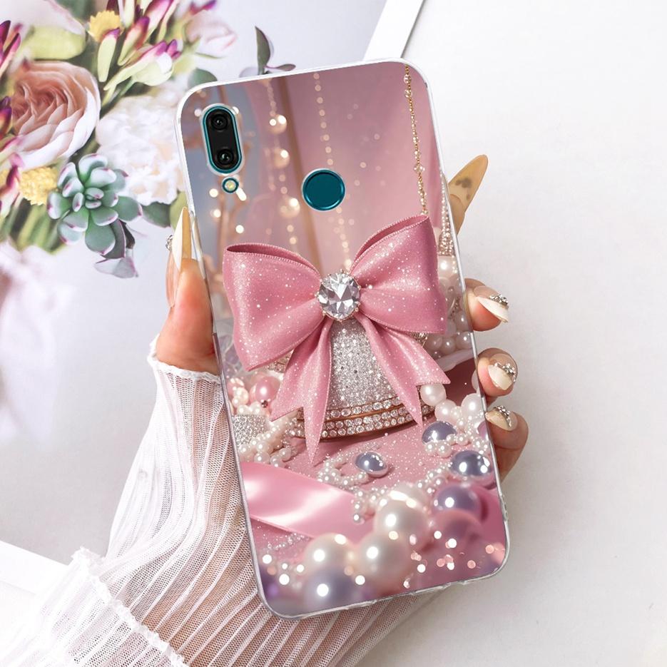 For Huawei Y9 2019 Case JKM-LX1 JKM-LX2 New Flowers Butterfly Painted Cover Soft Silicone Case For Huawei Y9s Y 9 s Y9 2019 Bags
