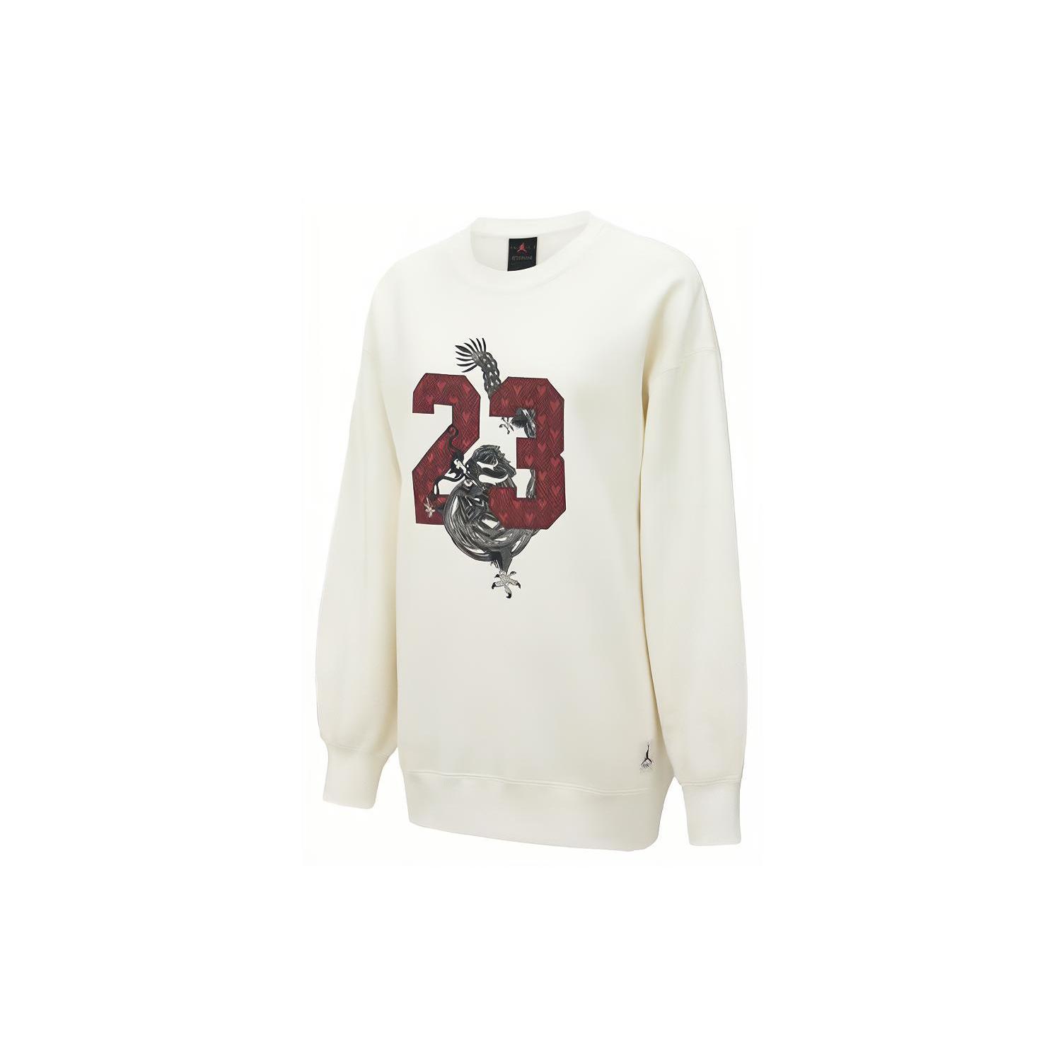 

New Jordan Year Of The Dragon CNY Series Sweatshirt Women s Ivory FZ6450-133 S