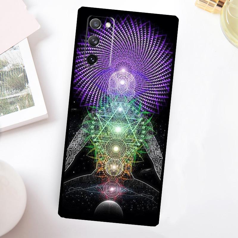 Mandala Chakra Insist Yoga Case For Samsung Galaxy S24 S23 S22 Ultra S21 S20 FE Note 10 Plus Note 20 S8 S9 S10 Cover