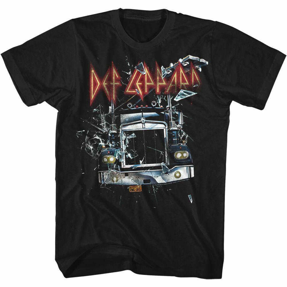 Def Leppard On Through The Glass Black Adult T-Shirt S