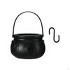 Halloween Candy Bowls Black Witches Serving Scene Props for Indoor Outdoor Small Kettles
