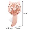 Cartoon Cat Ear Hand-held Fan. Manual Pressing Required. No Batteries Needed. Small Fan. Cat.