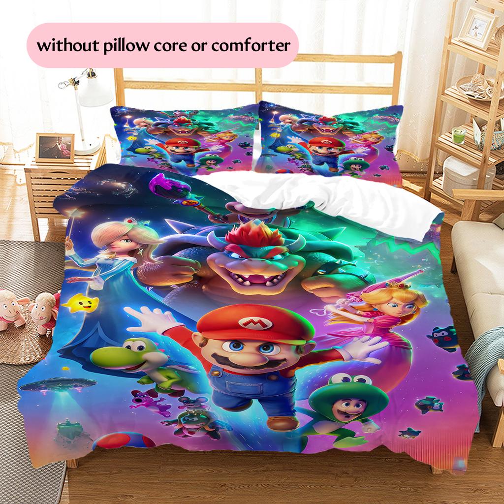 Super Mario Classic Poster Duvet Cover & Pillowcases, Mario Fan Bedroom Bedding, Perfect Gift.chl