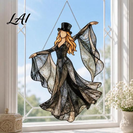 Dreamer Gift Sun Catcher Dancing Lady Catcher Acrylic Hanging Ornament Bohemian Gothic