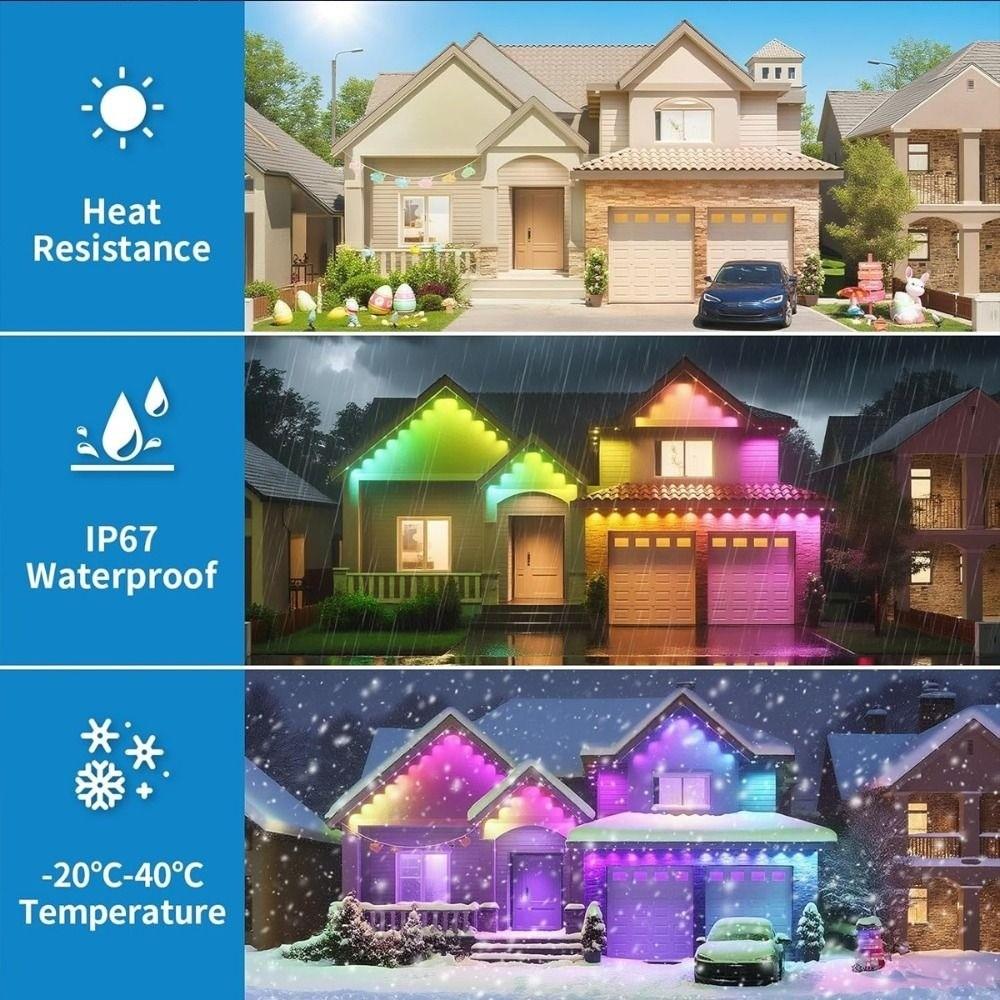 App Remote Control RGB Lights Smart String Lights Decorative Lights Eaves Lights  Garden Decor