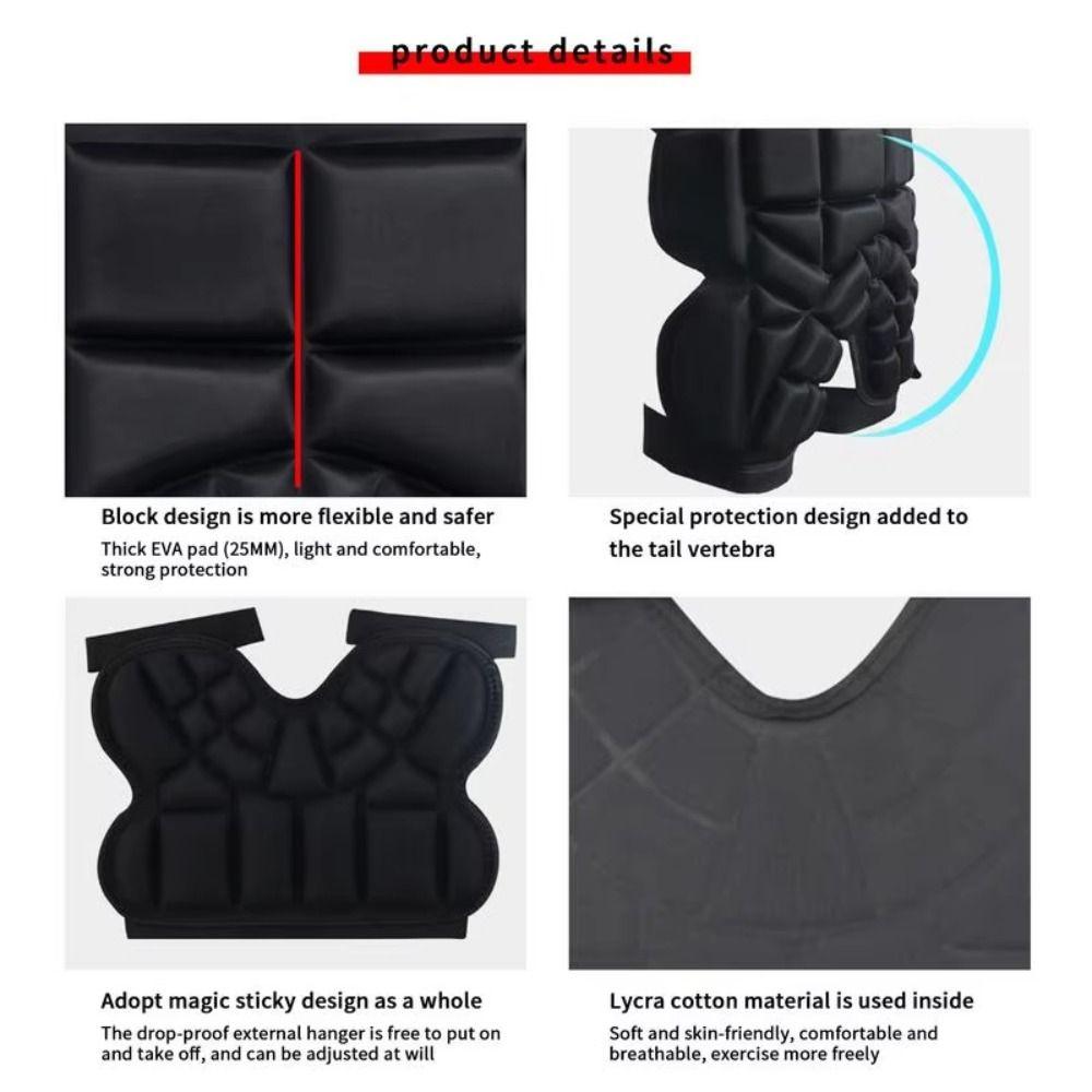 Impact Resistant Children Protective Hip Pad Elastic Protective Padded Shorts  Skiing